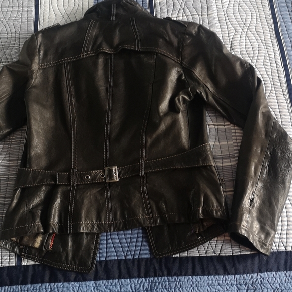 DANIER BLACK LEATHER JACKET - Picture 3 of 3